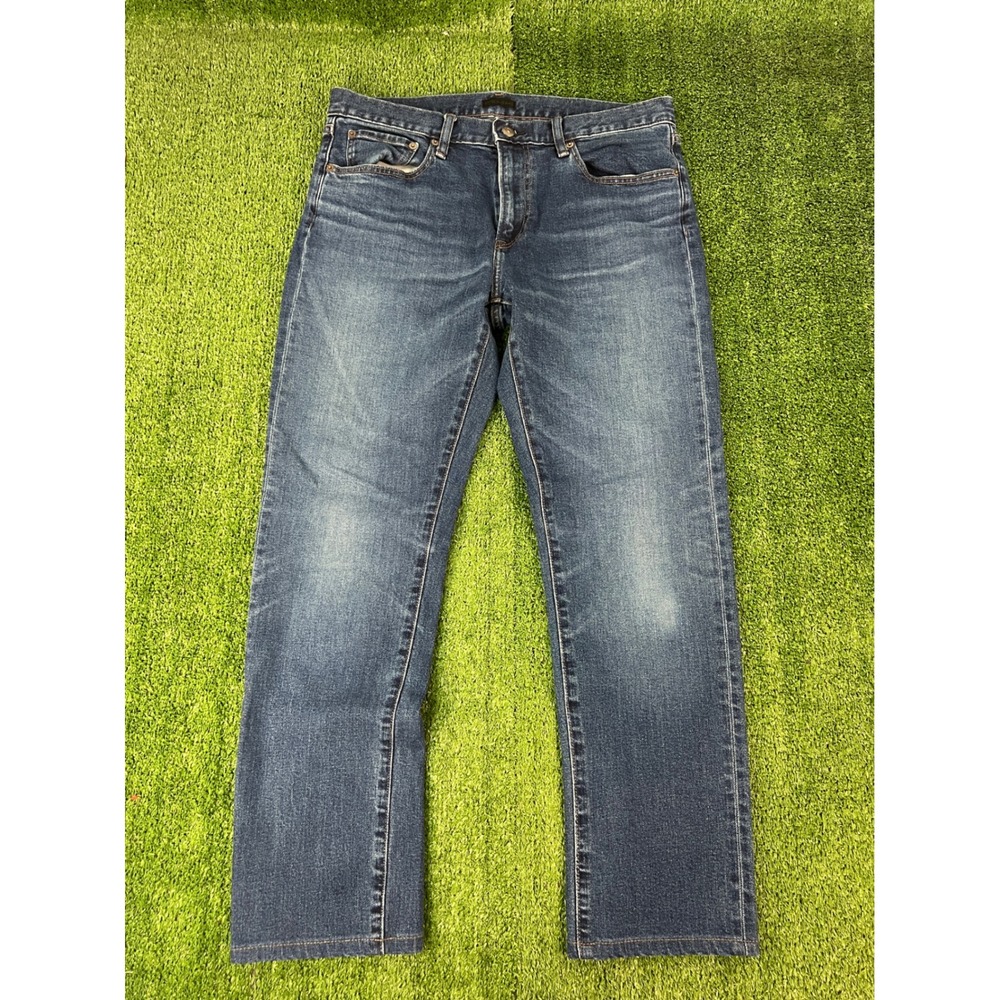 Uniqlo Slim Fit Straight Leg Jeans Blue Denim Mens 34x32 321-479317